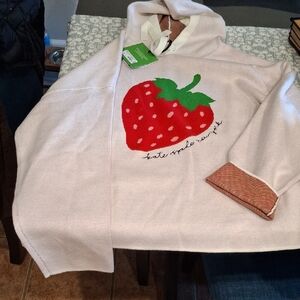 Kate Spade Light Pink Hoodie with Ribbon Detail